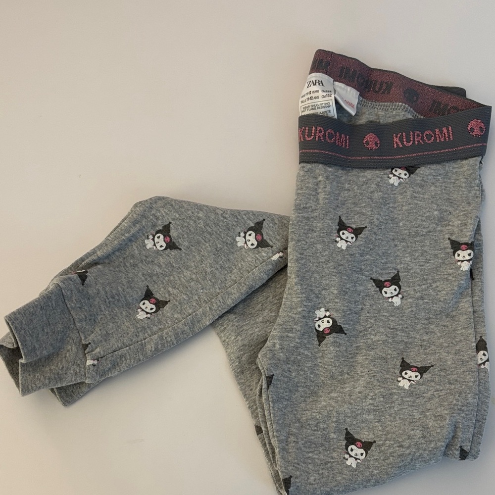 Zara Kuromi Kids Pajama Set - White and Gray - Picture 4 of 7